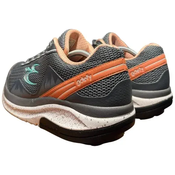GRAVITY DEFYER Gdefy Mighty Walk Women's 9 Gray Salmon Shoes Comfort Sneakers - Picture 7 of 13